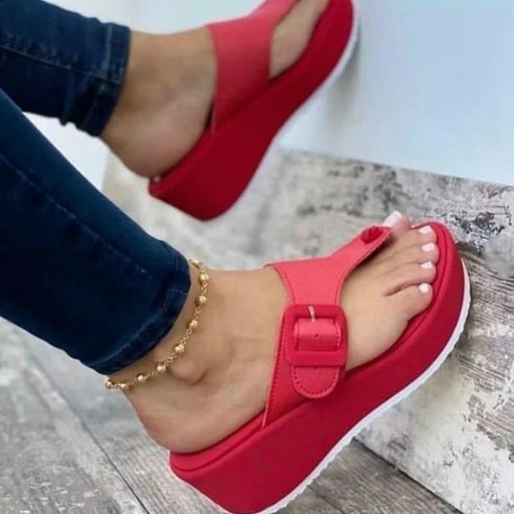 Trendy platform sandals for women with adjustable strap Lune London