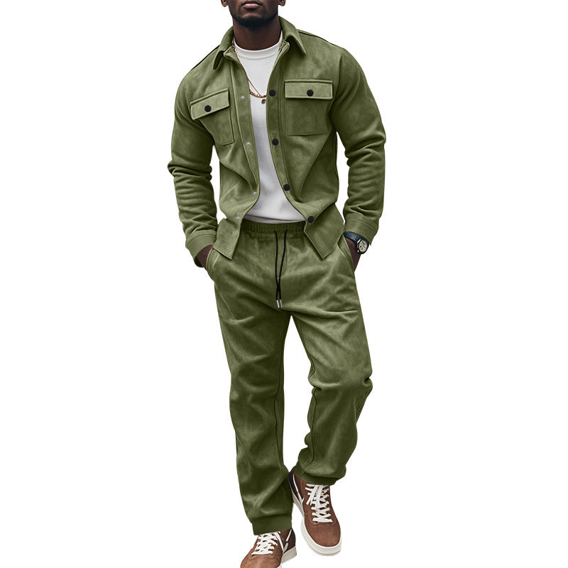 Modern utility jacket for men with practical chest pockets and matching trousers Lune London