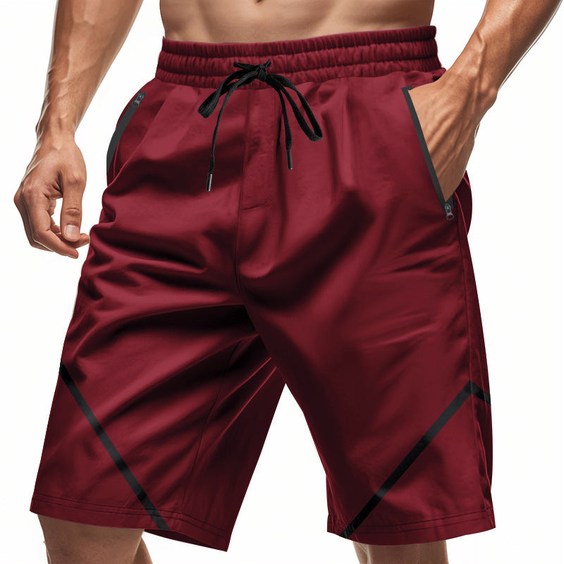 Shorts d'entraînement sportifs pour hommes avec des poches zippées pratiques et un matériau respirant Lune London