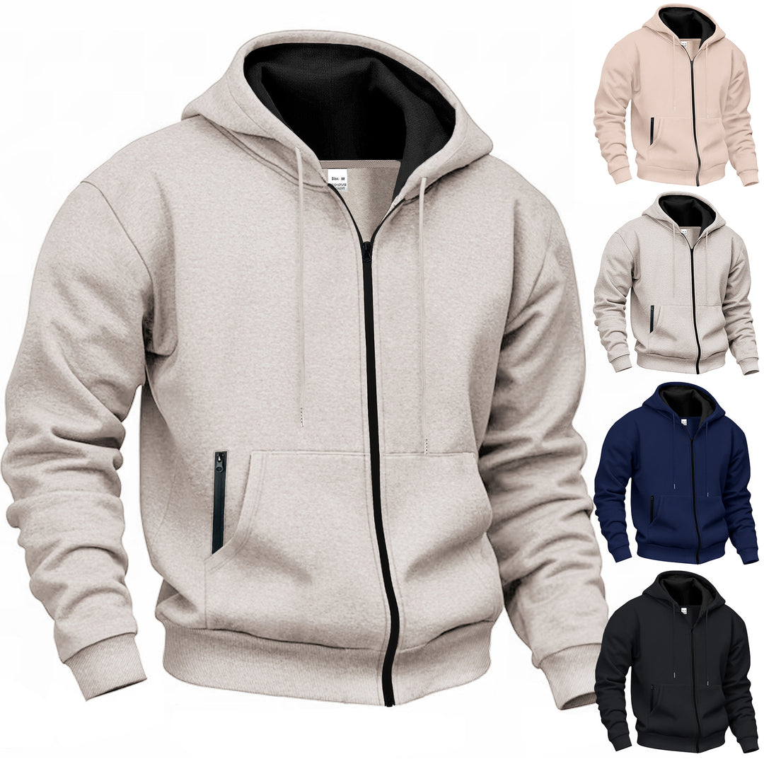 Men's hoodie with high collar and double thickness hood Lune London