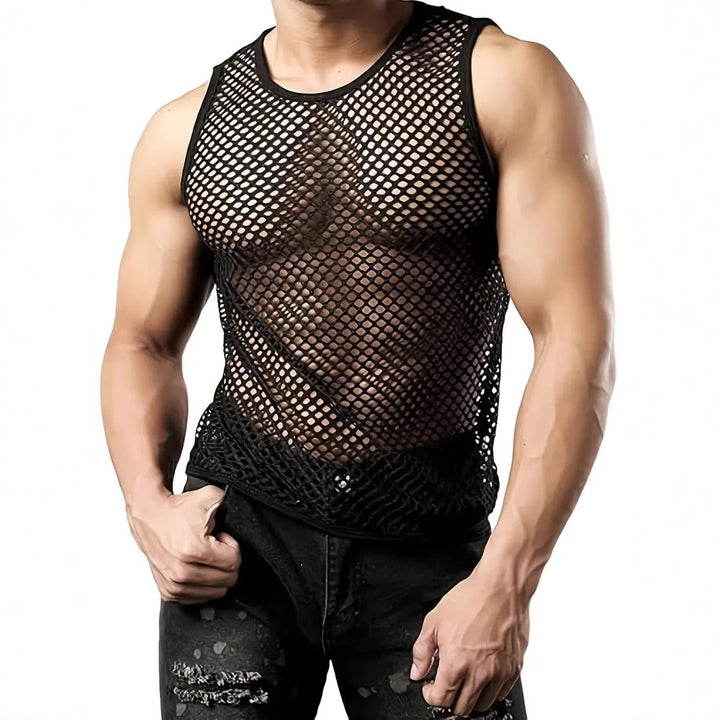 Men's mesh tank top with breathable design and elastic fit Lune London