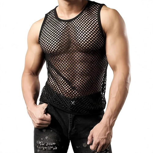 Men's mesh tank top with breathable design and elastic fit Lune London