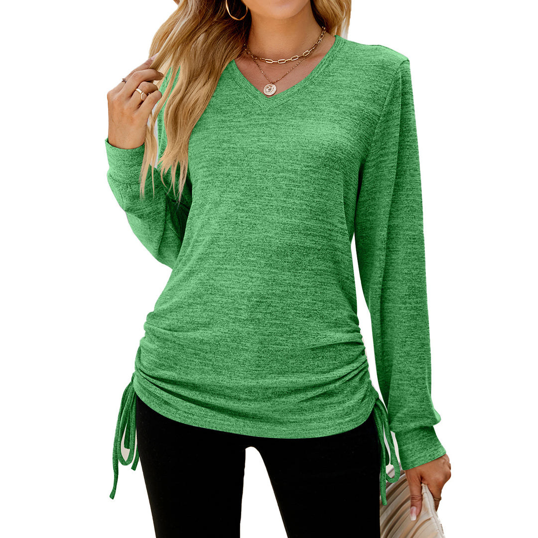Women Long Sleeve T-shirt with Adjustable Waist Lune London
