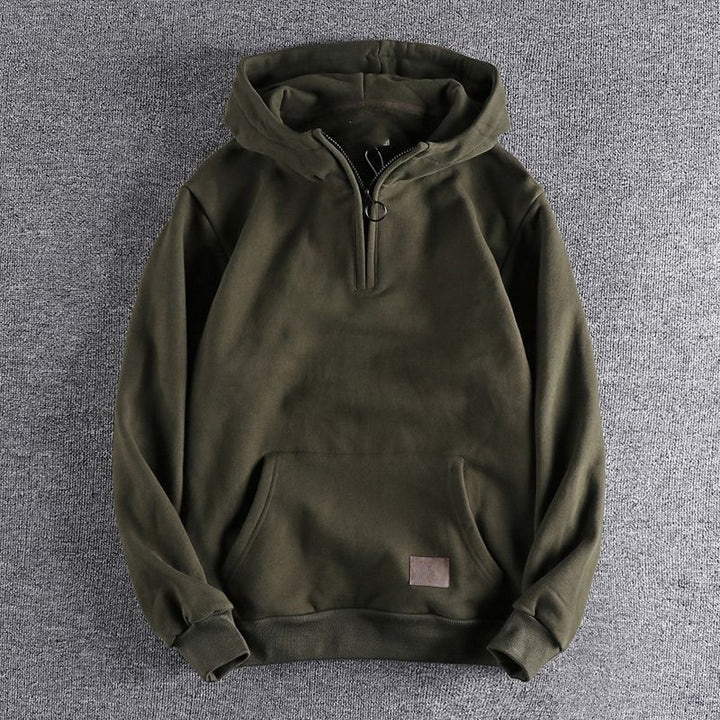 Men's hoodie with half zip and comfortable fit Lune London