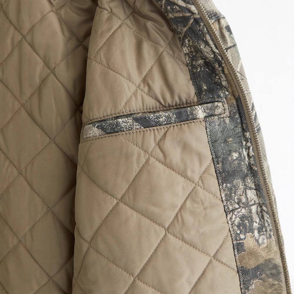 Leisure jacket for men with modern camouflage design and high collar Lune London
