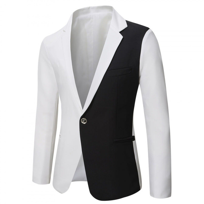 Men's Bicolor Blazer with Modern Cut and Chic Style
