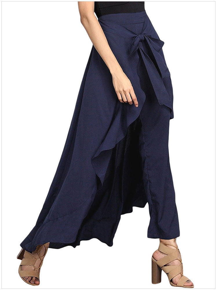 Ladies Pretty Draped Skirt With Ruffles Lune London