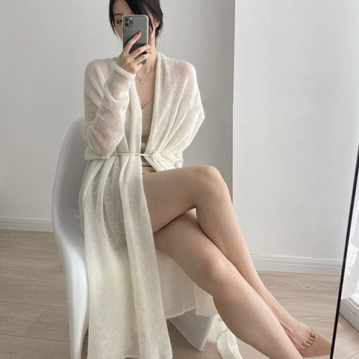 Lightweight kimono dress for women with belt Lune London