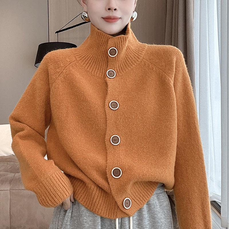Fashion knit cardigan for women with button details and relaxed fit Lune London