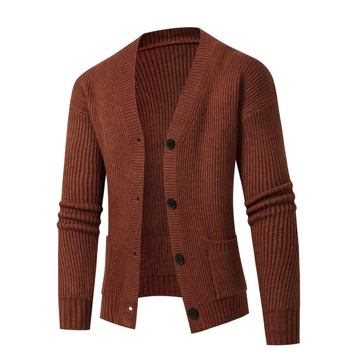 Men's knitted jacket with an elegant ribbed design Lune London