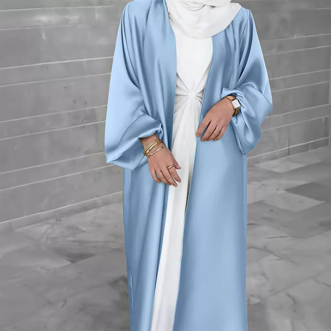 Ladies elegant long cardigan in fluid fabric with a loose fit Lune London