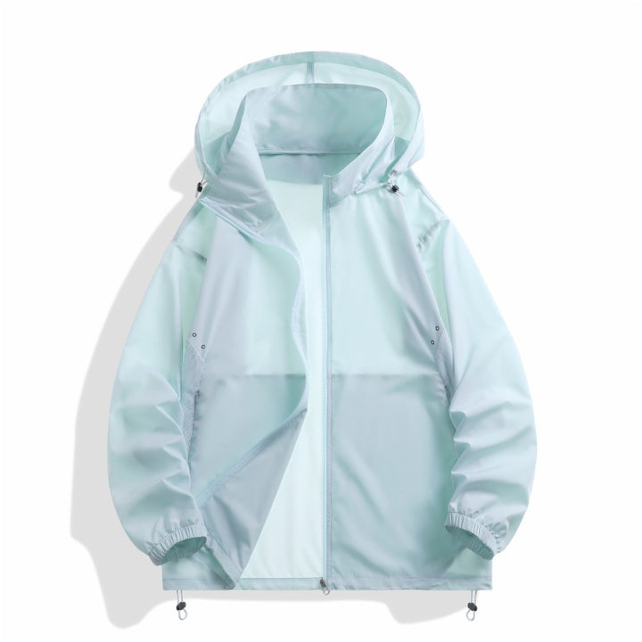 Veste de plein air unisexe imperméable avec capuche et poignets réglables Lune London