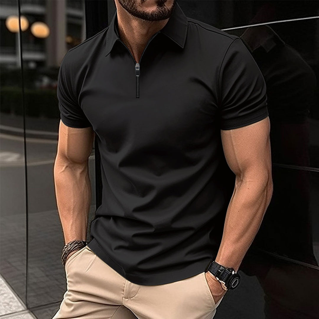 Men's Performance Zip-Up Polo Modern Lune London