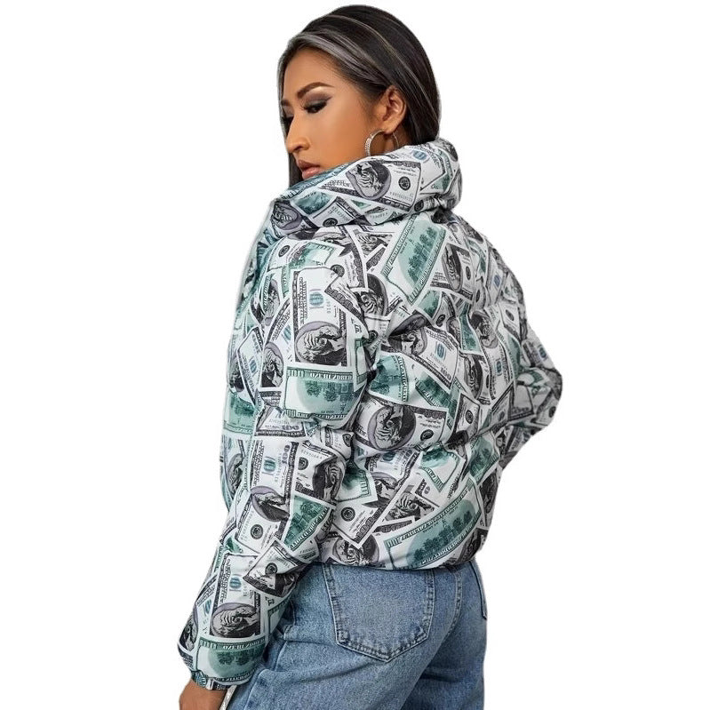 Trendy cropped quilted jacket for women with Dollar Lune London design