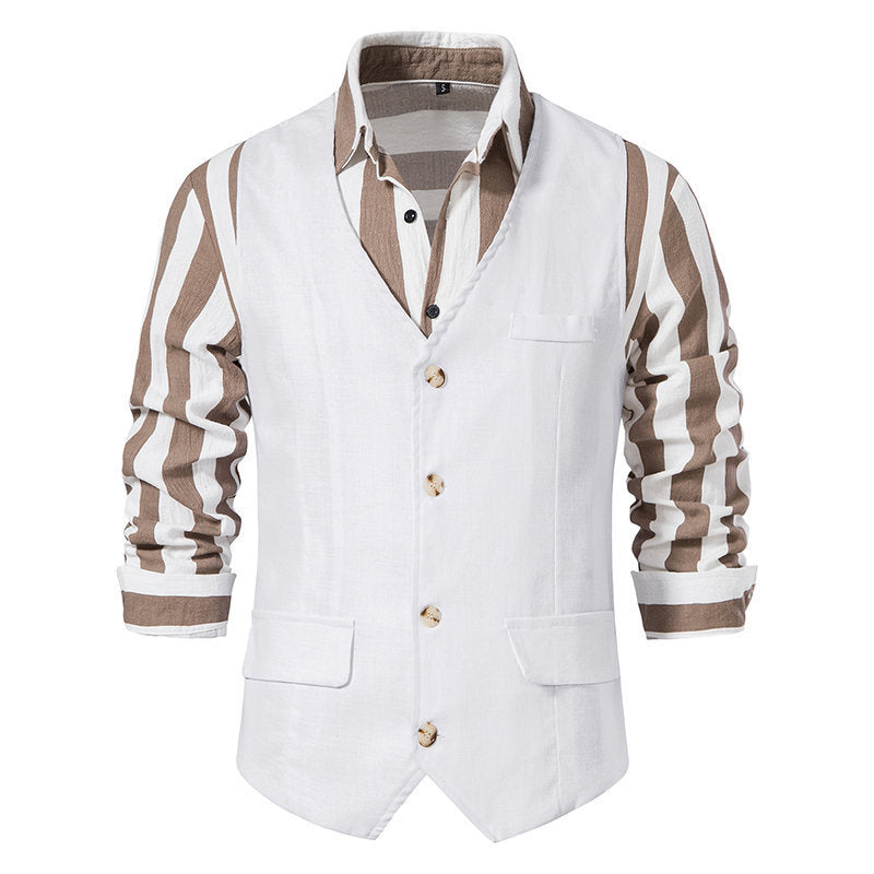 Formal vests for men with trendy striped pattern and practical pockets Lune London