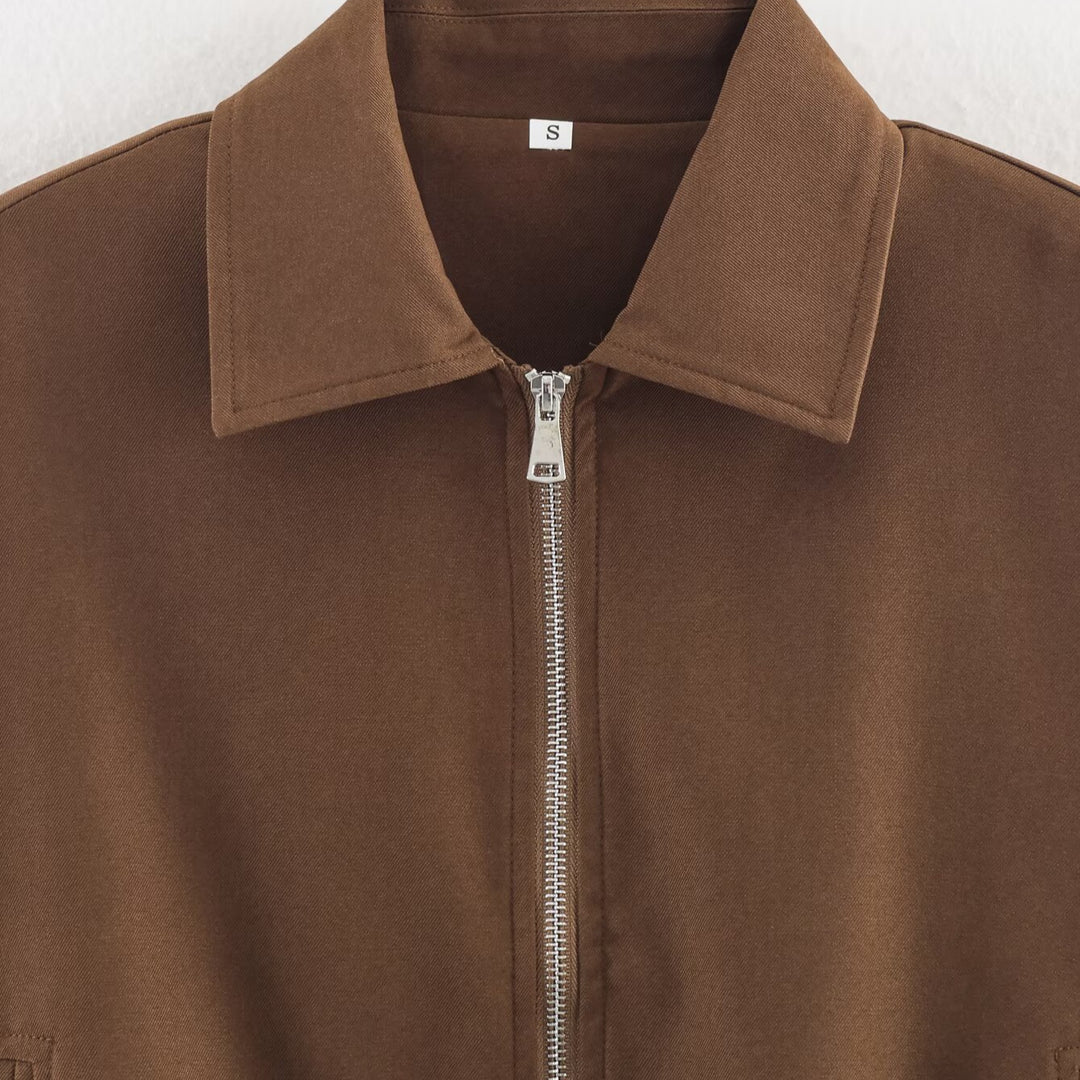 Lightweight ladies jacket with elastic hem and practical pockets Lune London