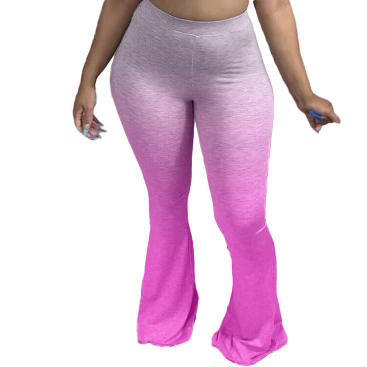 Lune London women's flared sports leggings with gradient colors