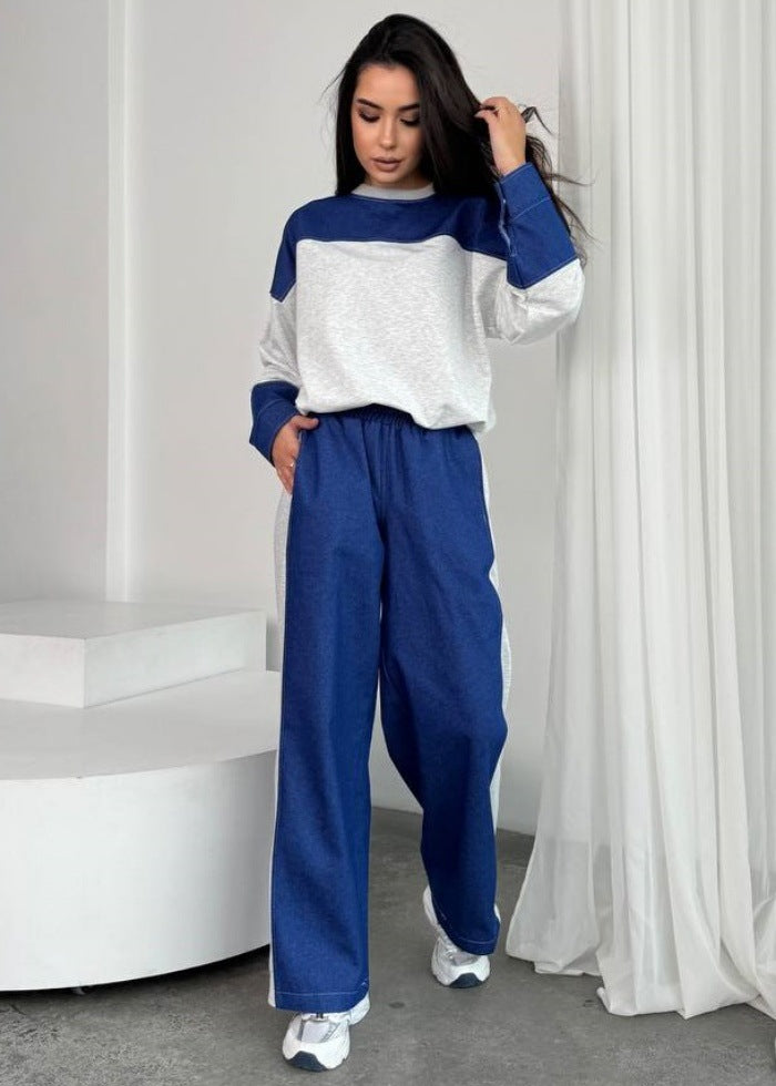 Women's sporty set with a loose top and casual pants Lune London