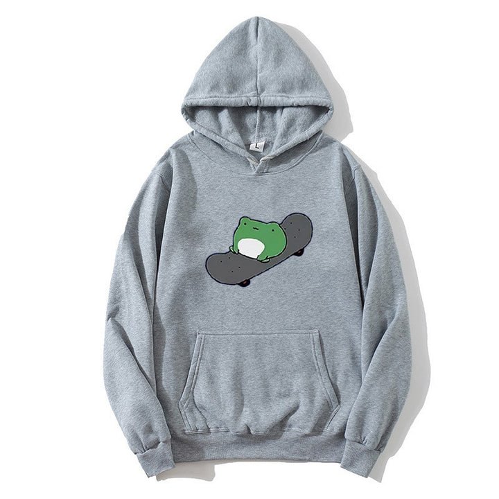 Women's hoodie with humorous frog design Chic & Stil