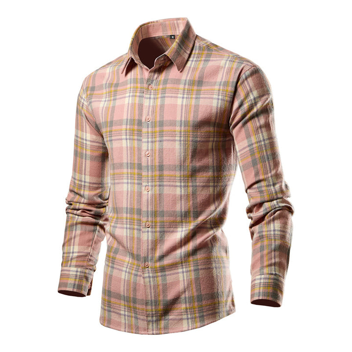 Shirt for men in high-quality cotton blend with a modern checkered design Lune London