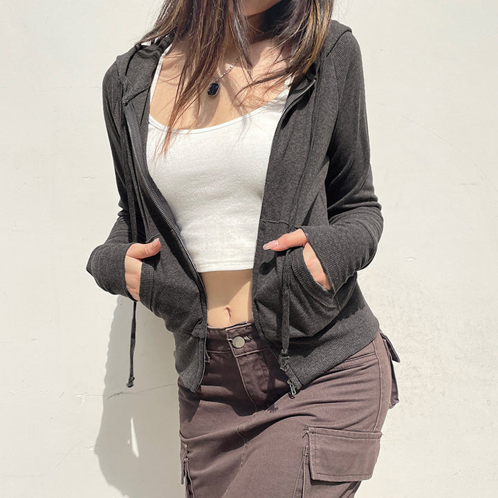 Casual hooded jacket for women with short cut Lune London