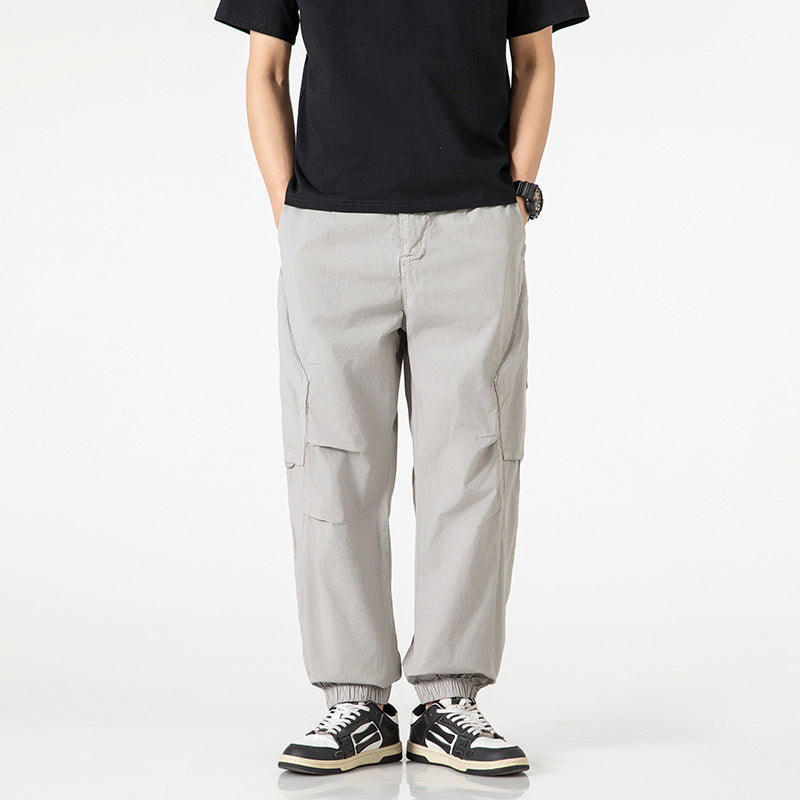 Pantalons cargo décontractés pour hommes avec ceinture élastique Lune London