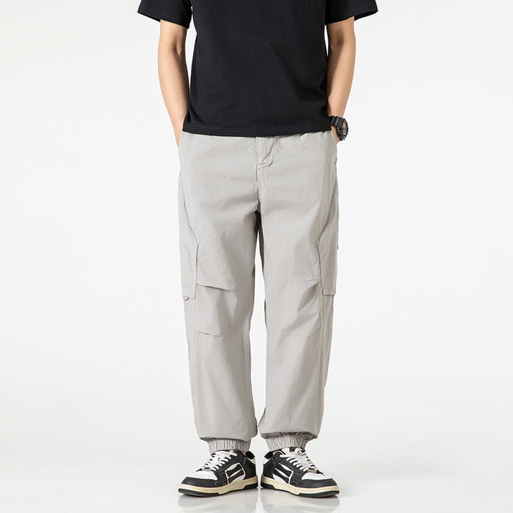 Pantalons cargo décontractés pour hommes avec ceinture élastique Lune London