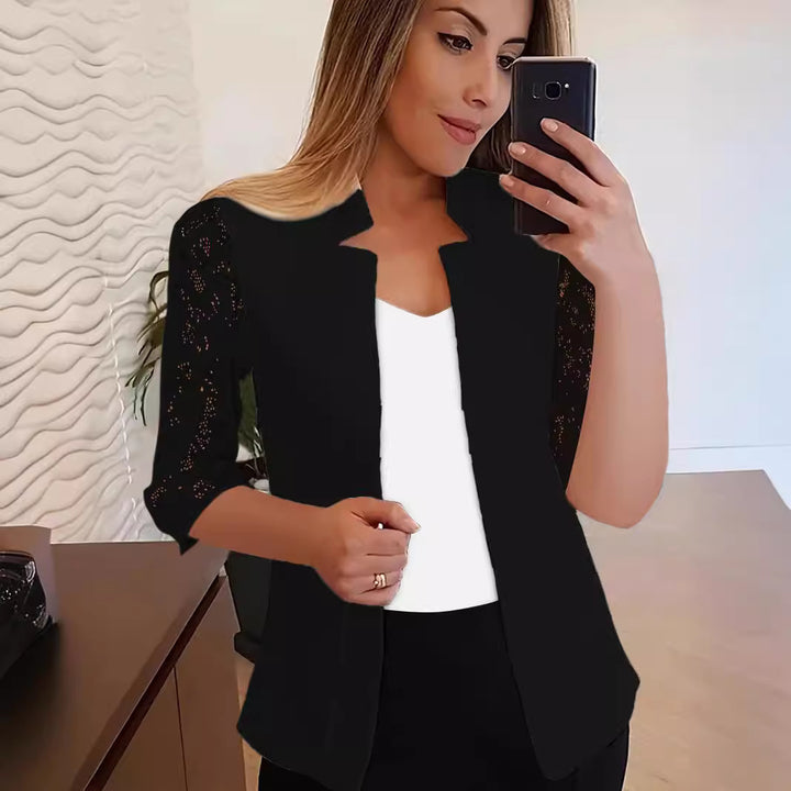 Elegant blazer jacket for women with lace Lune London