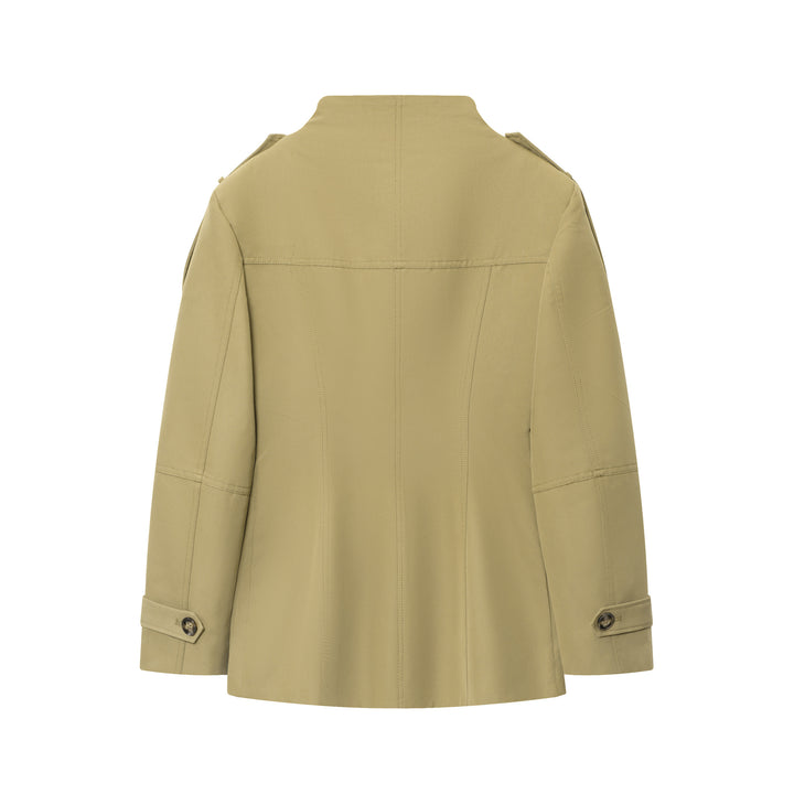 Trendy women's utility jacket with practical pockets and accentuated shoulder details Lune London