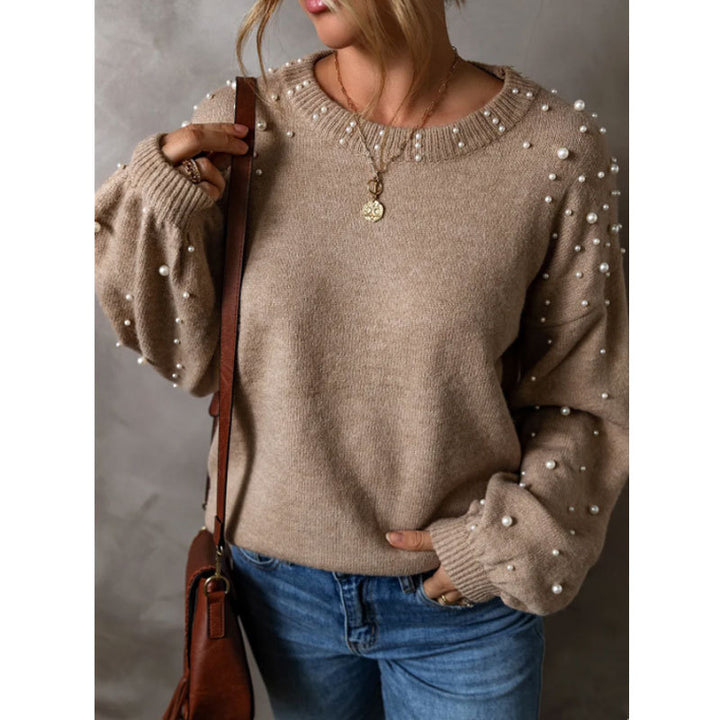 Pull en tricot pour femmes avec détails en perles Chic & Stil
