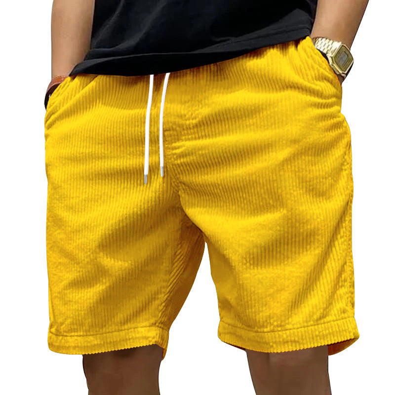 Casual corduroy shorts for men with elastic waistband and practical side pockets Lune London