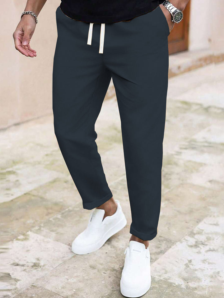 Casual men's jogger pants with adjustable waistband Lune London