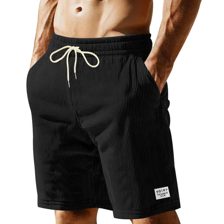 Casual shorts for men in lightweight ribbed fabric with adjustable waist Lune London