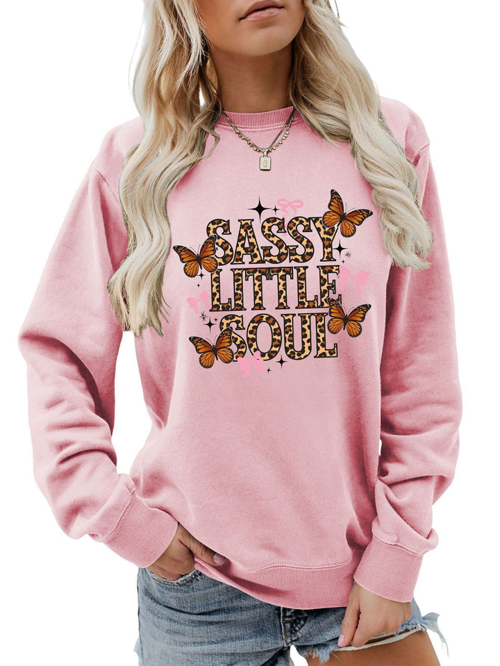 Sweatshirt pour femmes avec design de papillon artistique Chic & Stil