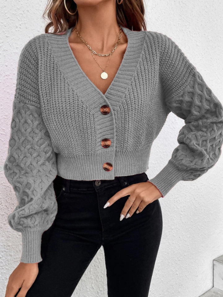 Women's Cardigan with Cable Pattern and Aesthetically Pleasing Design Lune London
