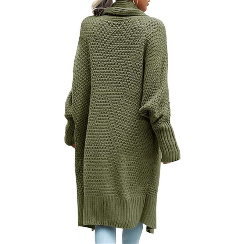 Ladies Large knitted cardigan with front opening and long sleeves Lune London