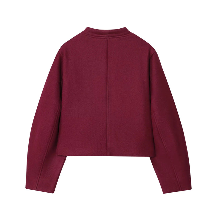 Elegant ladies knitted cardigan with textured fabric and shiny buttons Lune London