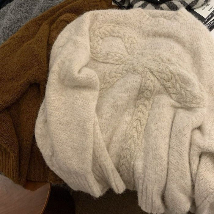 Pull en maille épaisse pour femmes avec design à câble décoratif Chic & Stil