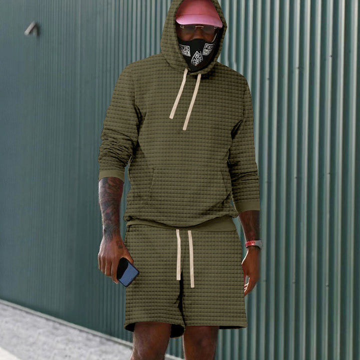 Casual men's set with structured hoodie and shorts Lune London