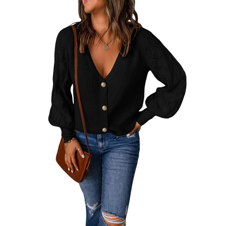Wool coat for women with a refined diamond structure and a deep V neck Lune London