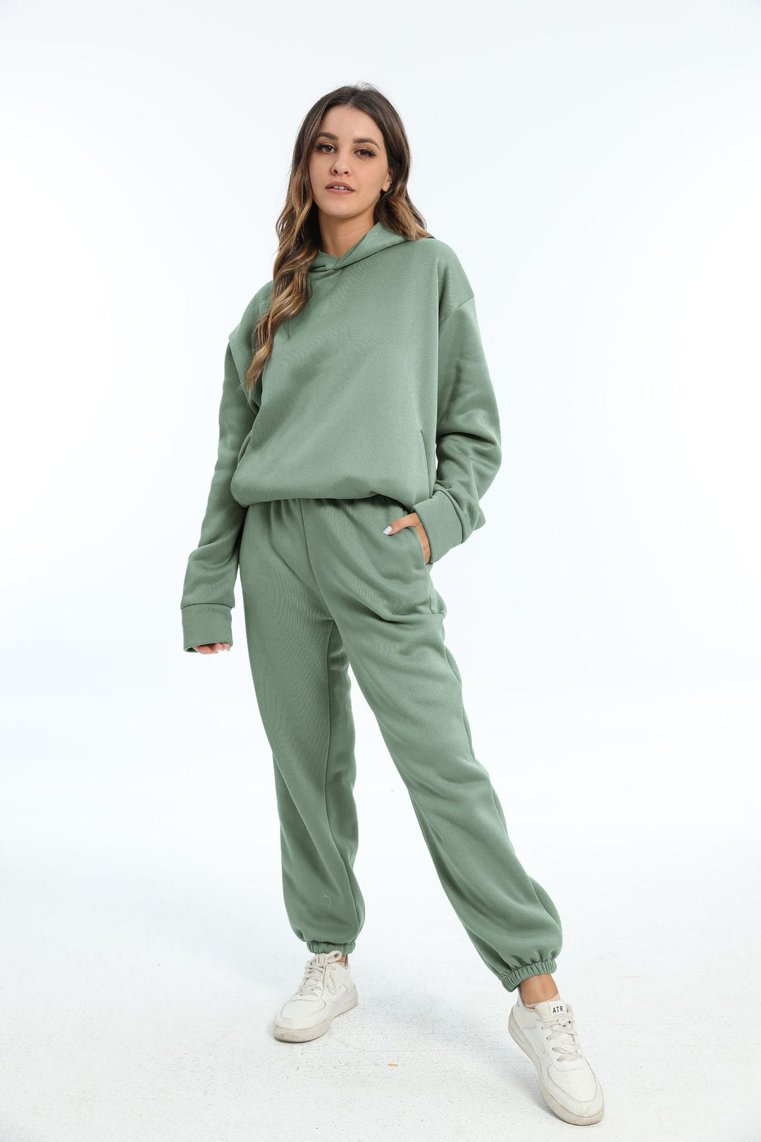 Ladies casual outfit with hood and elastic cuffs Lune London