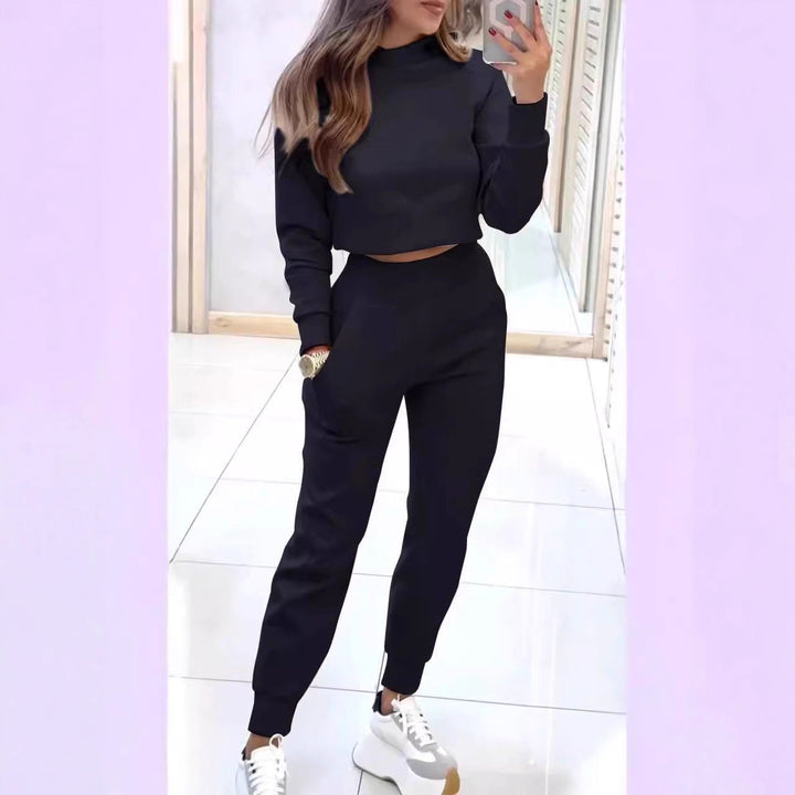 Chic und Stil Women's High Neck Sweatshirt Set