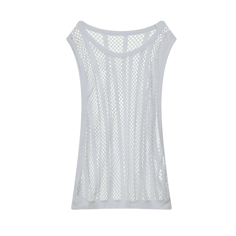 Men Breathable Mesh Tank Top with Racerback Design Lune London