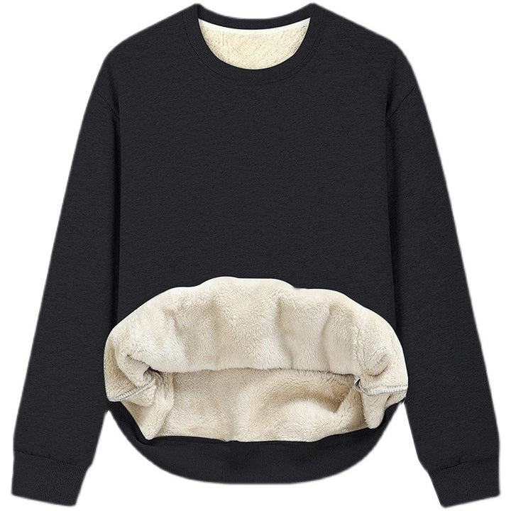 Ladies Oversized Cozy Pullover with Fleece Lining Lune London