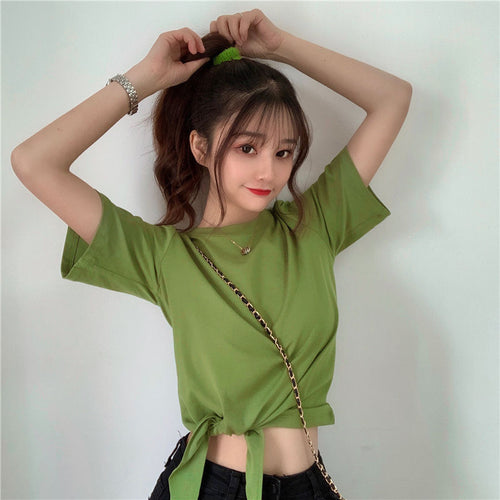 Women's short-sleeve knot top Lune London