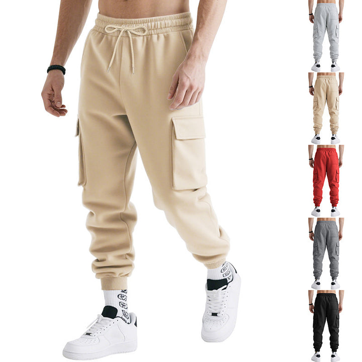 Comfortable men's cargo jogging pants with elastic waist and side pockets Lune London