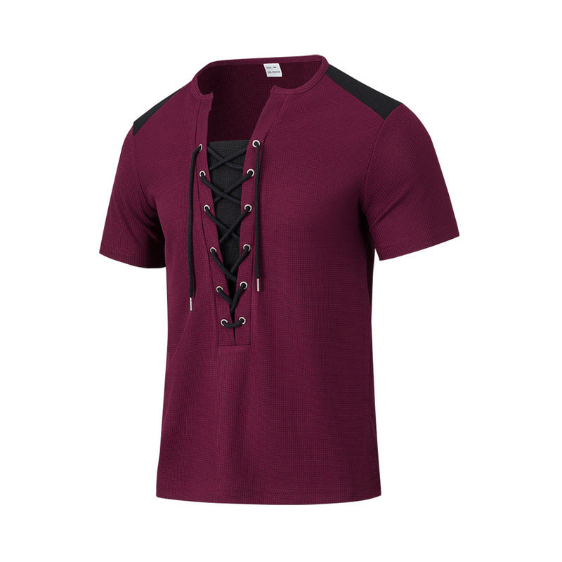 Short Sleeve Men's T-shirt with Innovative Lace Design Lune London