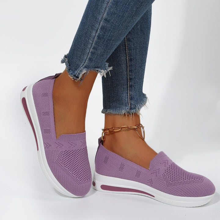 Trendy Slip-On Sneakers for Women with Breathable Mesh Upper and Non-Slip Sole Lune London