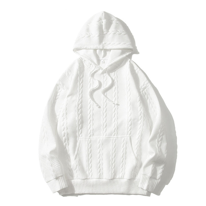 Men's hooded tracksuit tops with textured pattern Lune London