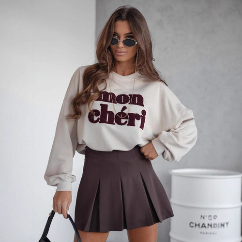 Casual sweatshirt for women with eye-catching print and modern cut Lune London